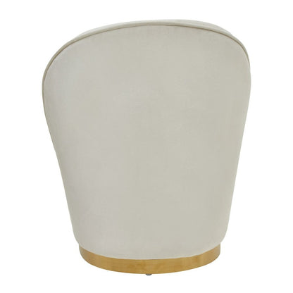 Tara Kids Accent Chair - Cream Velvet with Gold Legs