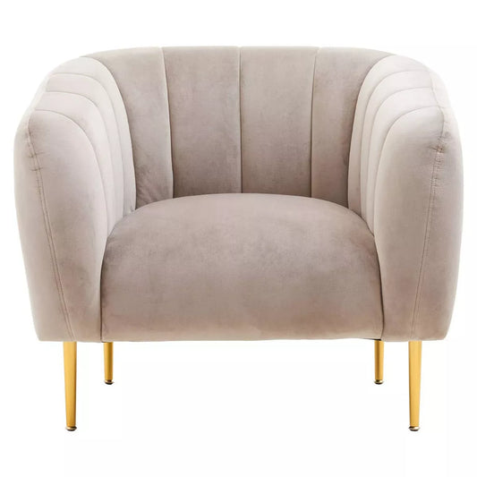 Yasmeen Velvet  Armchair - Mink