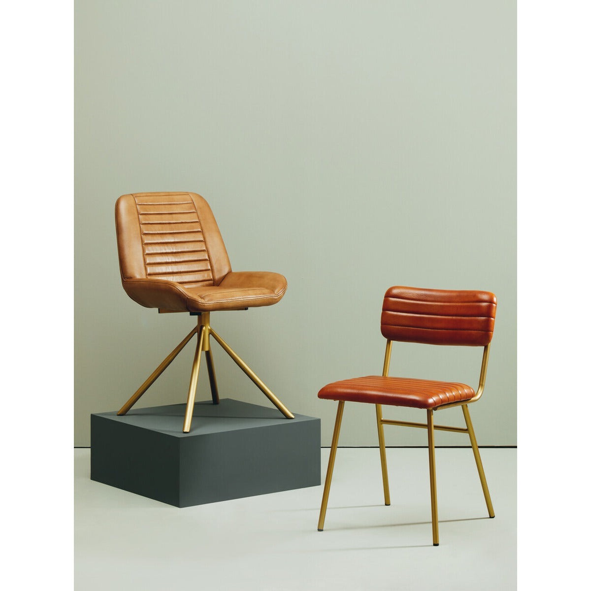 Buffalo Leather Chair - Brown