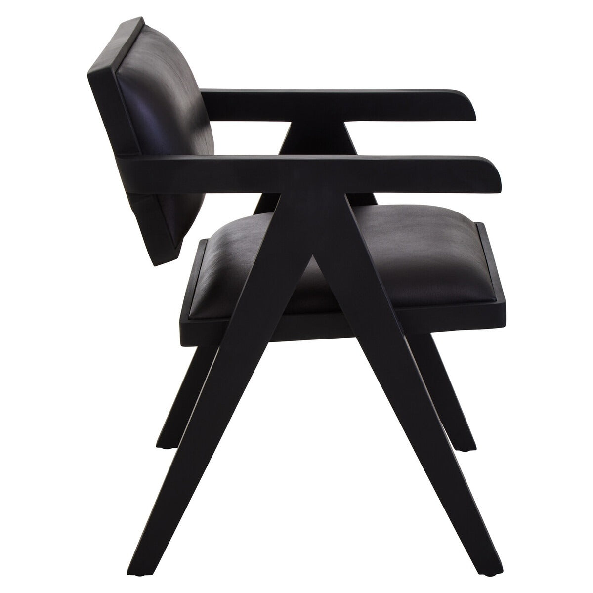 Buffalo Leather Armchair - Black