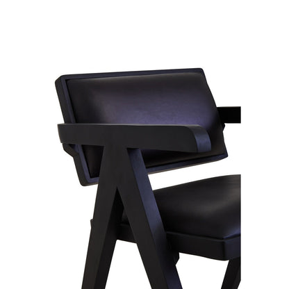 Buffalo Leather Armchair - Black