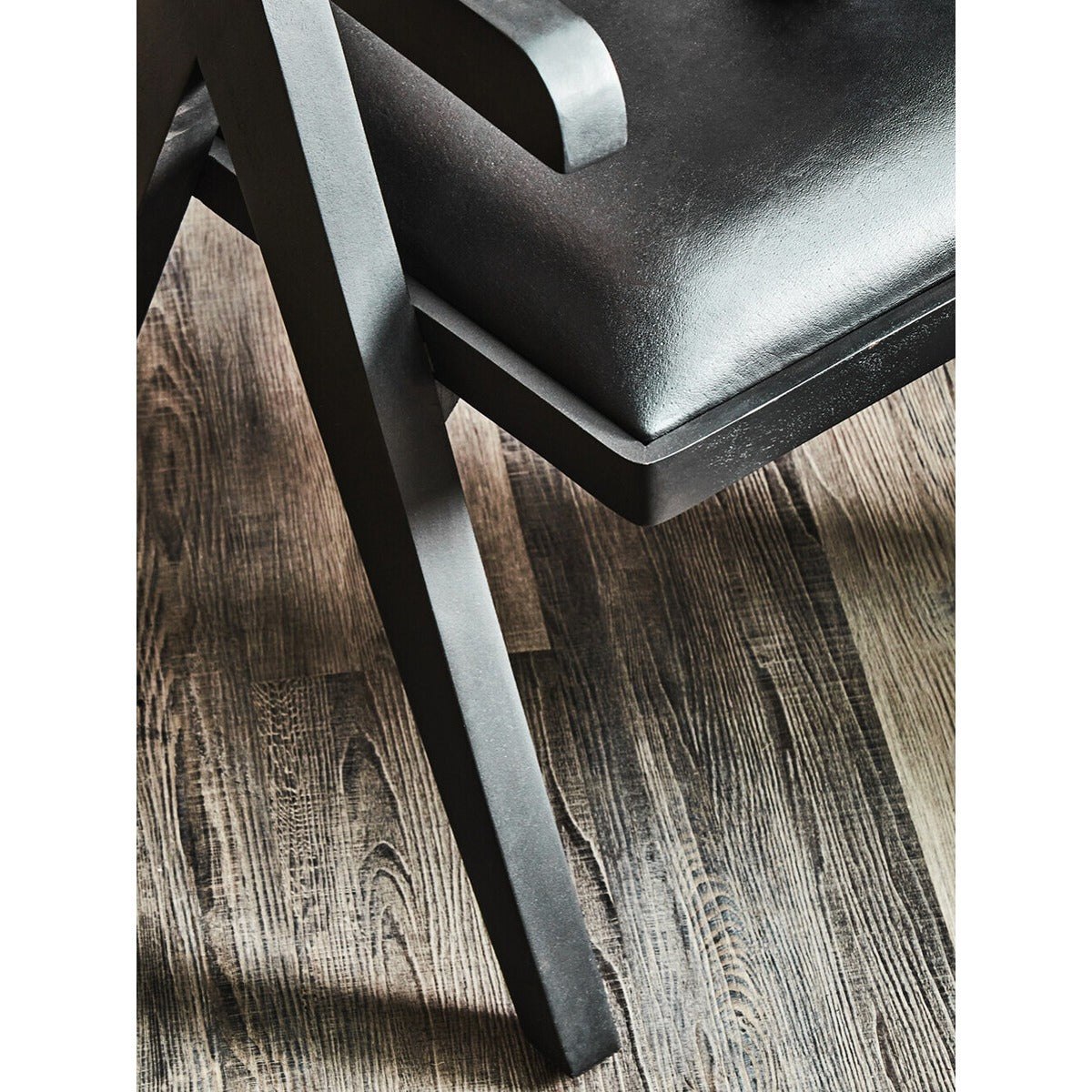 Buffalo Leather Armchair - Black