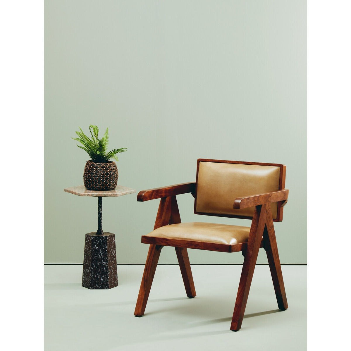 Buffalo Leather Armchair - Natural