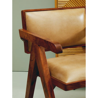 Buffalo Leather Armchair - Natural