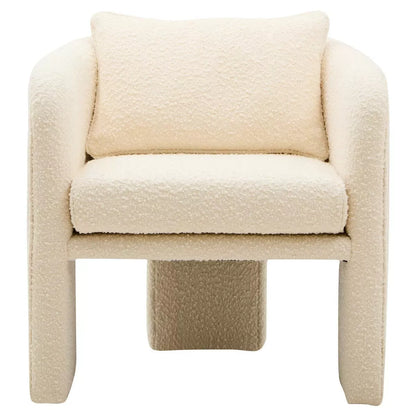 Ozzero Boucle Curved Armchair - Ivory