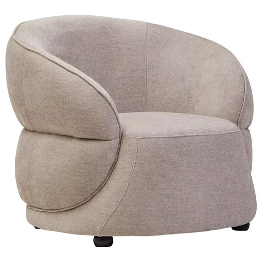 Daphne Chenille Curved Chair - Taupe