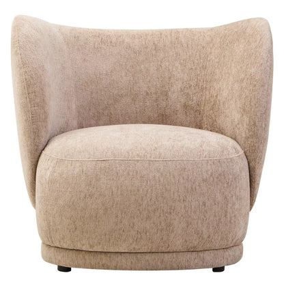 Delray Chenille Curved Chair - Deep Stone