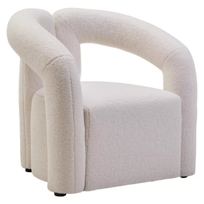 Davina Boucle Statement Chair - Ivory