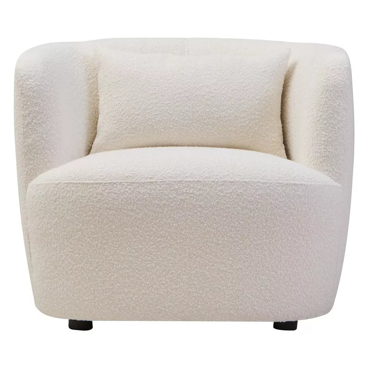 Bruge Textured Curved Chair - Cream