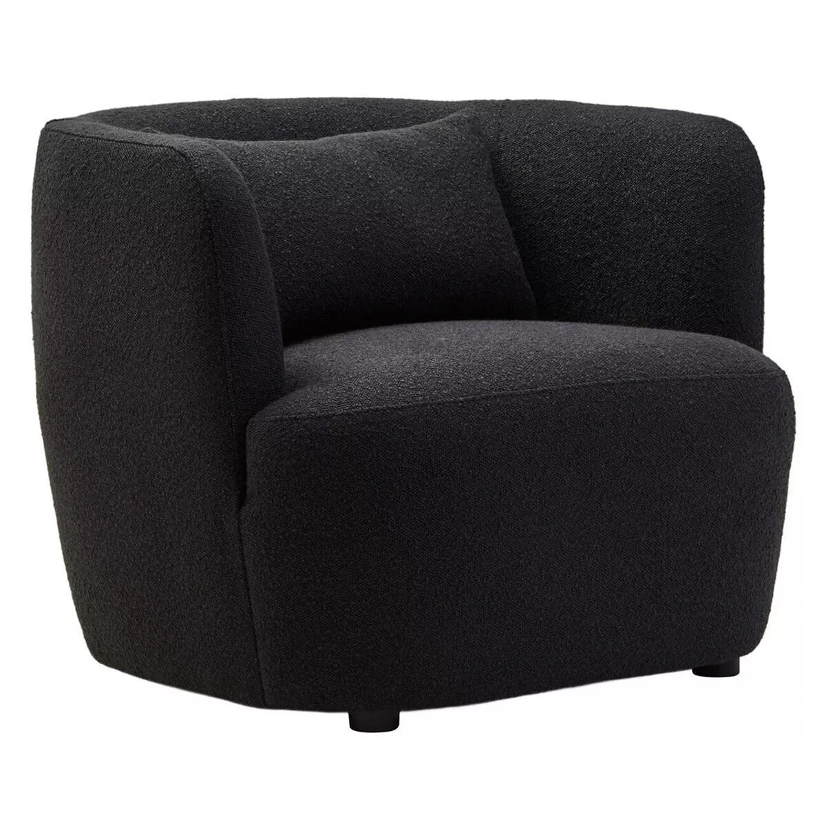 Bruge Textured Curved Chair - Black