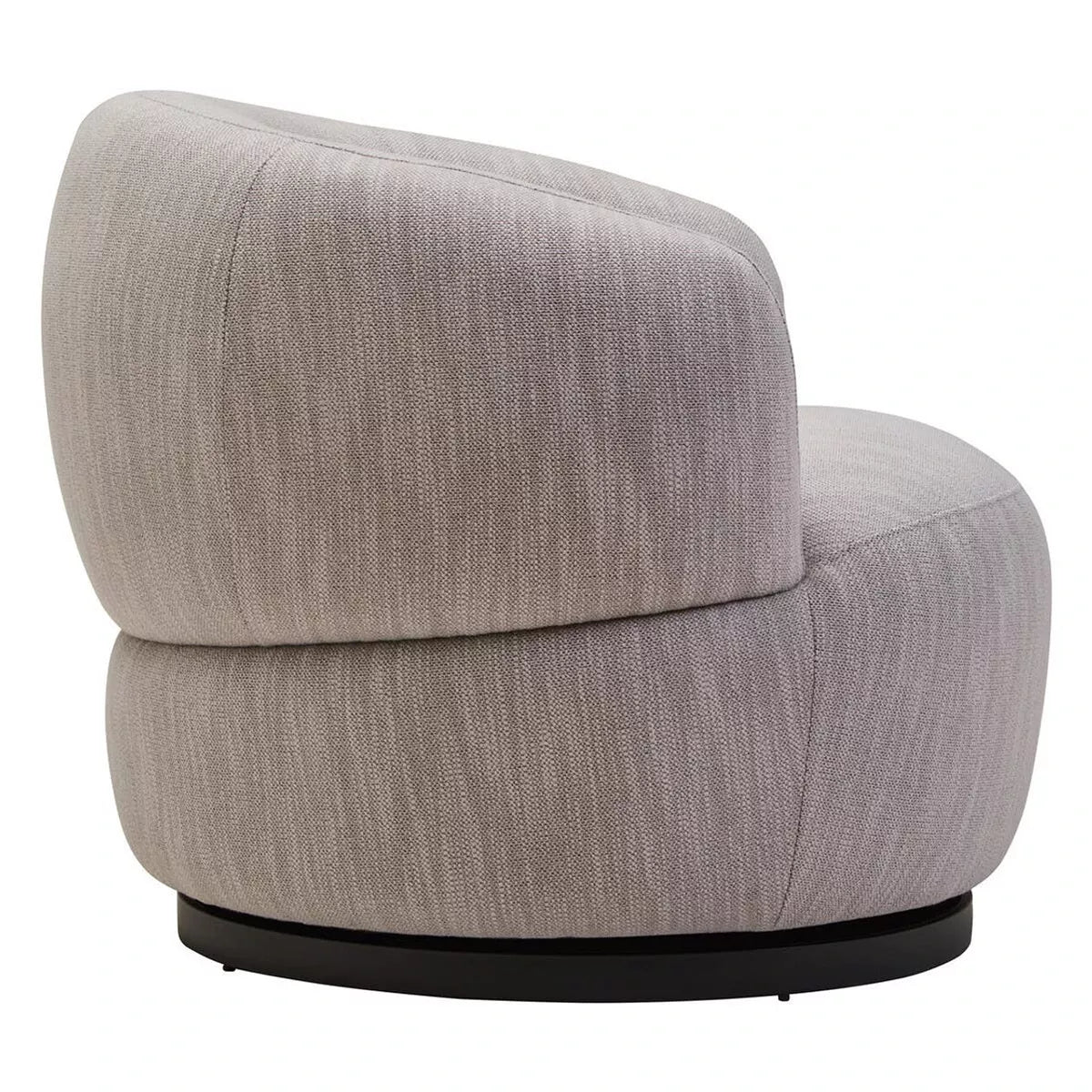 Bordo Textured Curved Swivel Chair - Grey