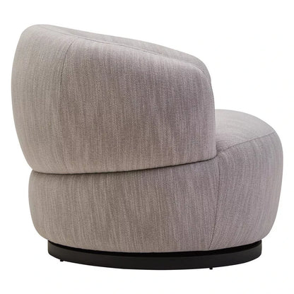 Bordo Textured Curved Swivel Chair - Grey