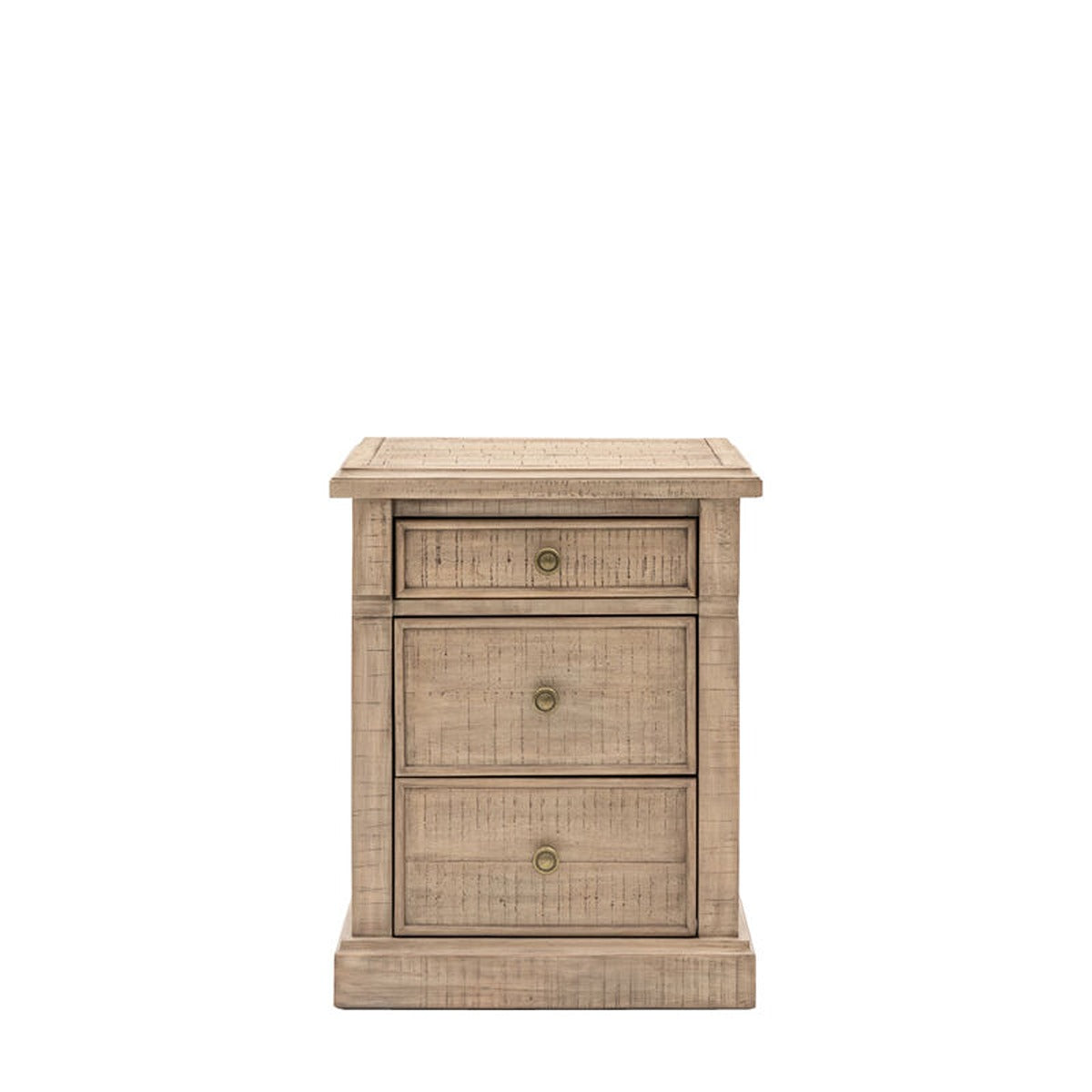 Newbury 3 Drawer Bedside Table - Natural