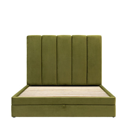 Donato King Size Bed - Olive Green