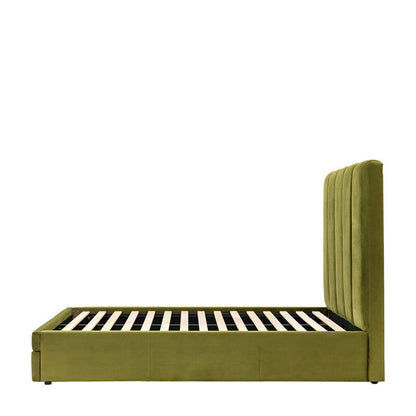 Donato King Size Bed - Olive Green