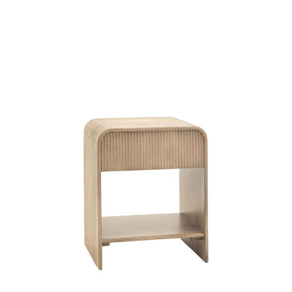 Catala 1 Drawer Bedside Table - Grey