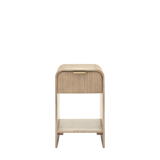 Catala 1 Drawer Bedside Table - Grey