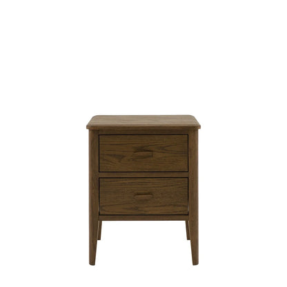 Camden 2 Drawer Bedside Table - Walnut