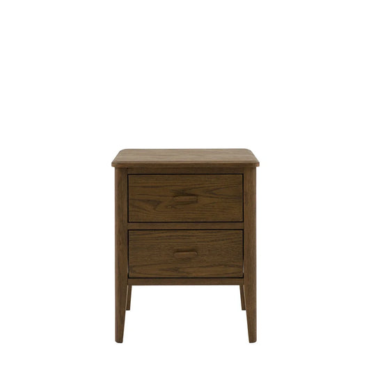 Camden 2 Drawer Bedside Table - Walnut