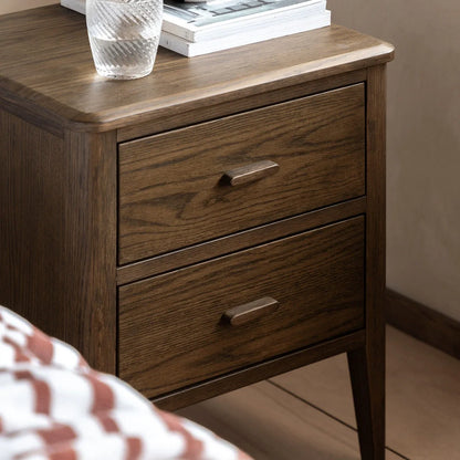 Camden 2 Drawer Bedside Table - Walnut