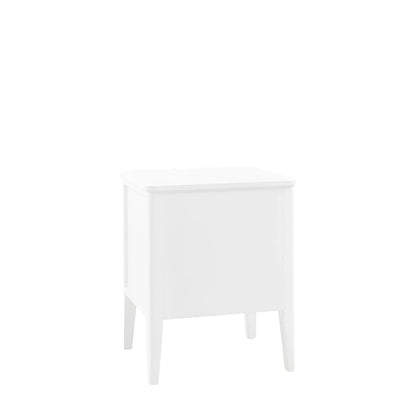Acton 2 Drawer Bedside Table - White