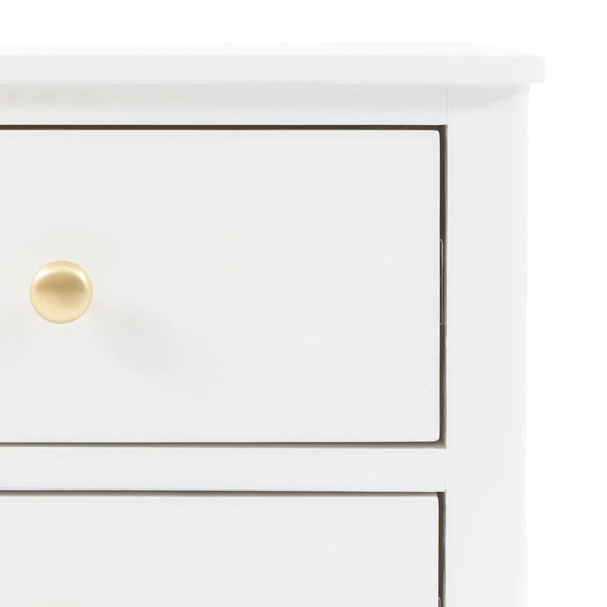 Acton 2 Drawer Bedside Table - White