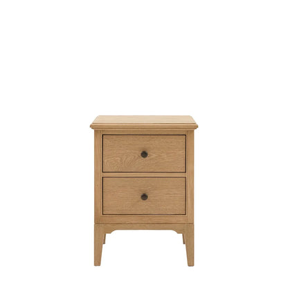 Malvern 2 Drawer Bedside Table - Natural