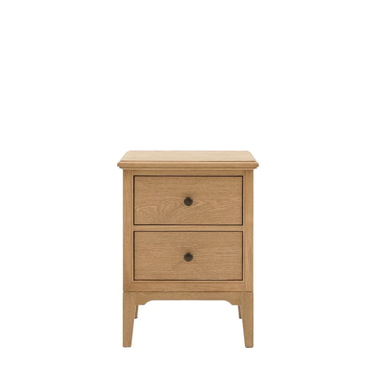 Malvern 2 Drawer Bedside Table - Natural