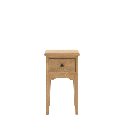 Malvern 1 Drawer Bedside Table - Natural