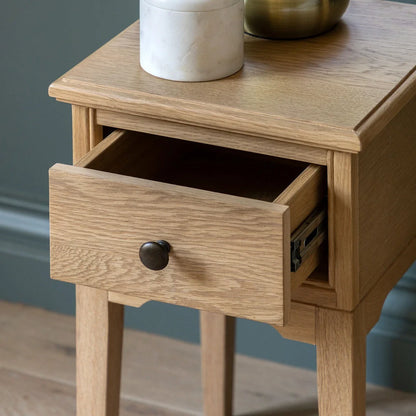 Malvern 1 Drawer Bedside Table - Natural
