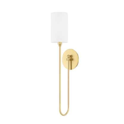 Harlem 1 Light Wall Sconce - Aged Brass