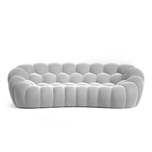 Compressed Bubble Sofa in White by Lumo: Sleek, Space-Saving Design