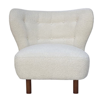 Lewis Wingback Occasional Chair - Cream Boucle