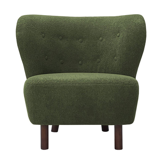 Lewis Wingback Occasional Chair - Hunter Green Boucle