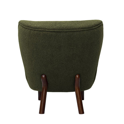 Lewis Wingback Occasional Chair - Hunter Green Boucle