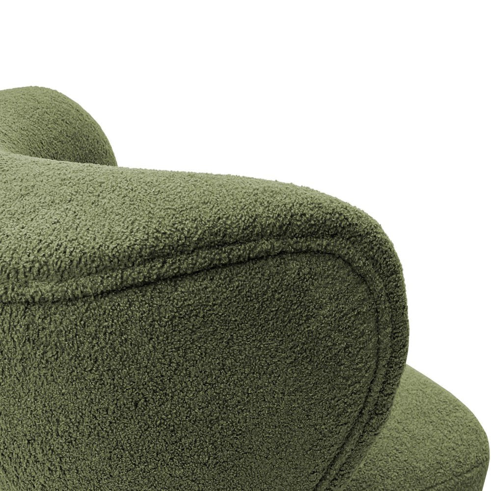 Lewis Wingback Occasional Chair - Hunter Green Boucle