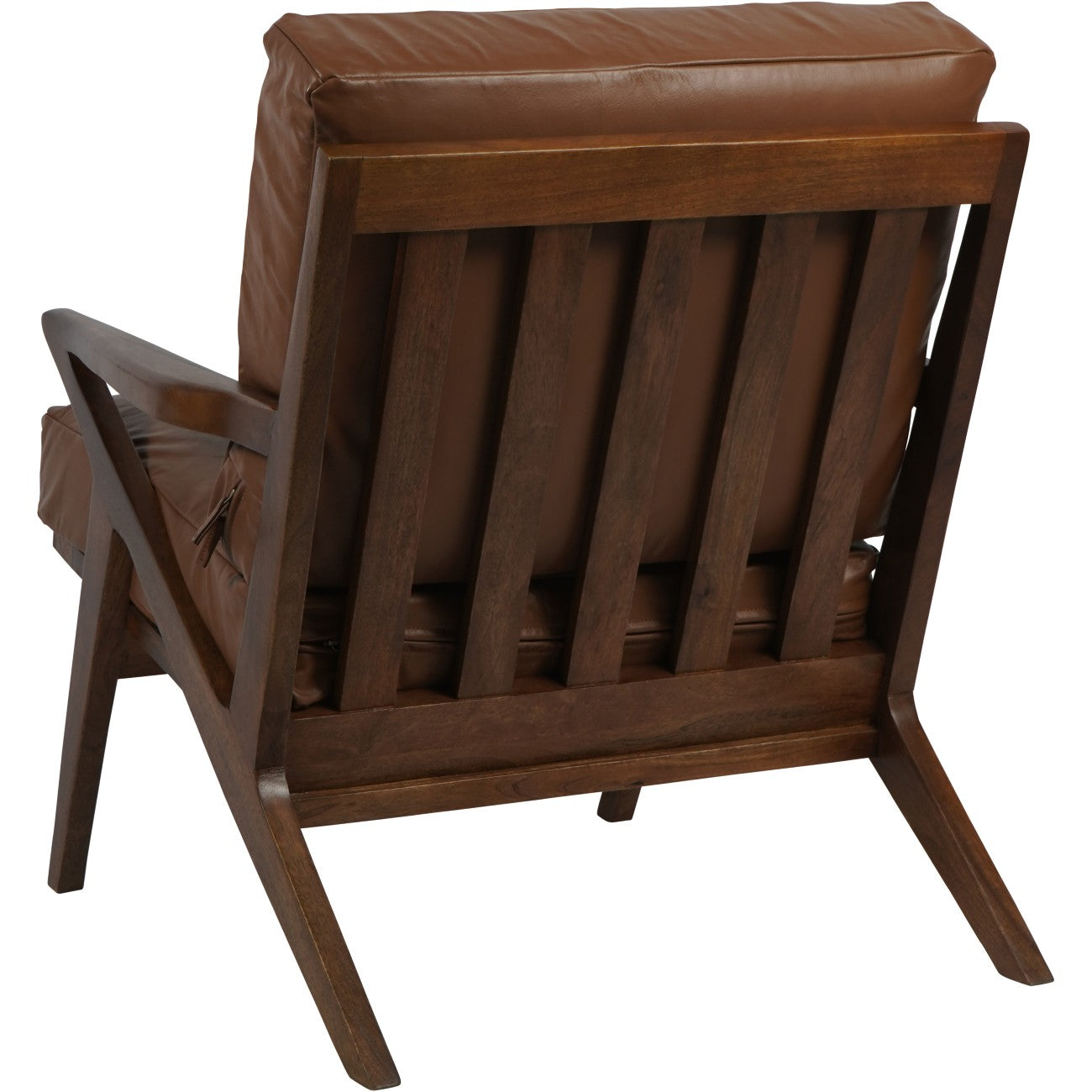 Atherton Wooden Upholstered Leather Armchair