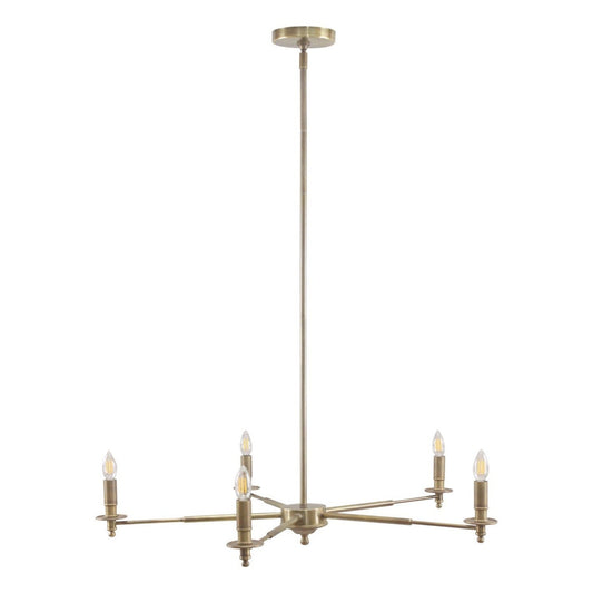 Blythe 5 Light Chandelier - Brass