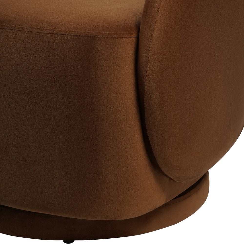 Bingham Upholstered Swivel Chair - Soft Caramel
