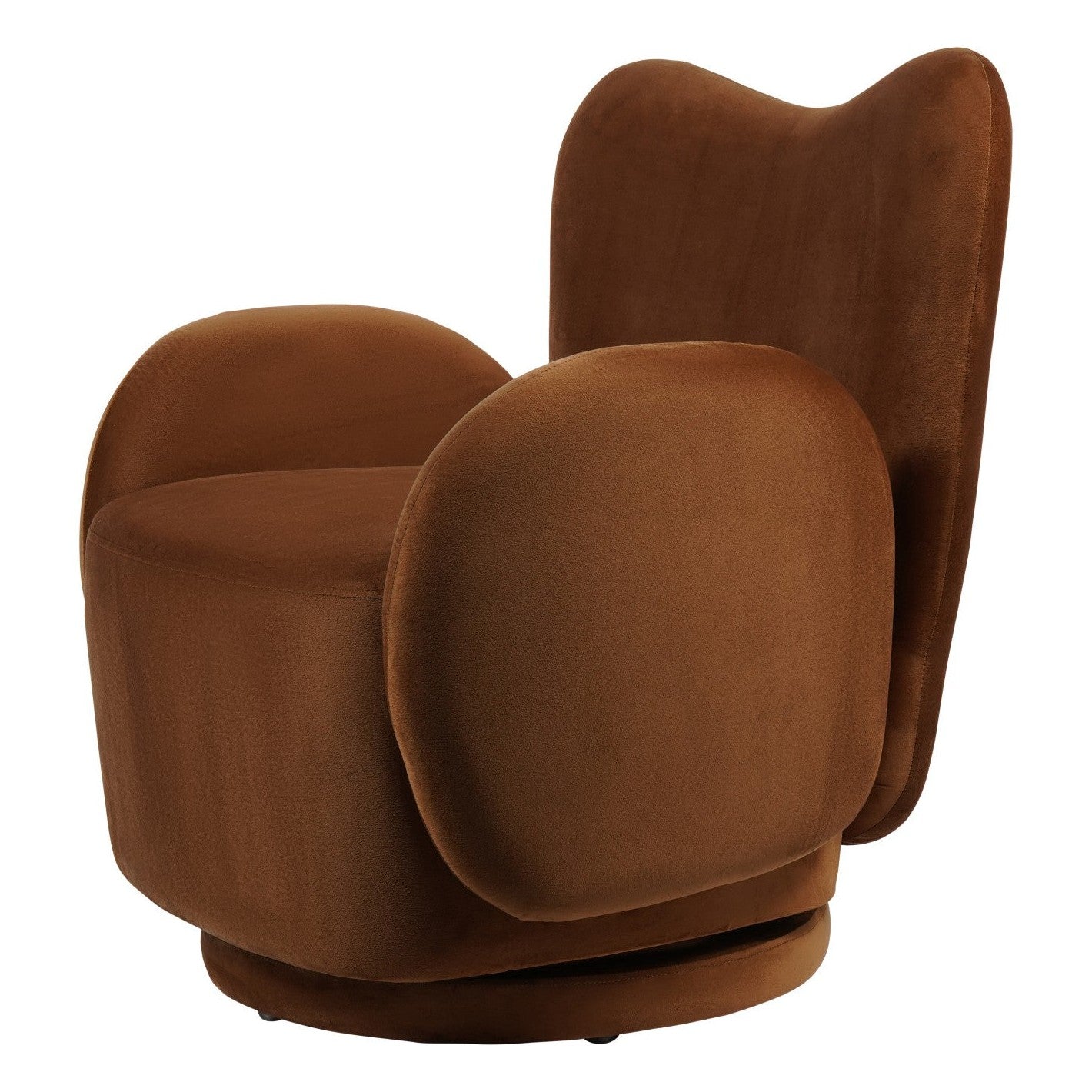 Bingham Upholstered Swivel Chair - Soft Caramel