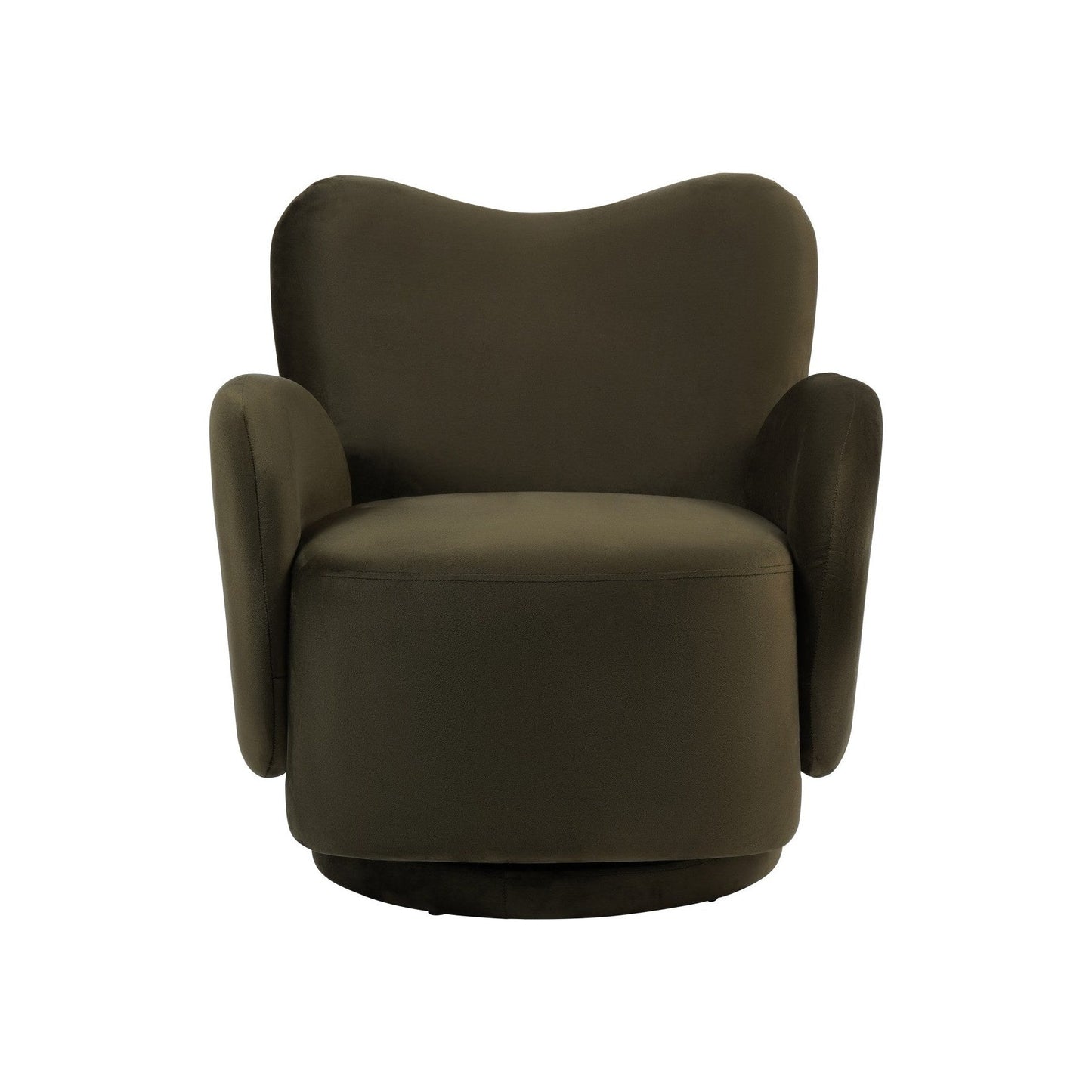 Bingham Upholstered Swivel Chair - Velvet Green