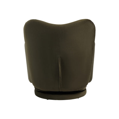 Bingham Upholstered Swivel Chair - Velvet Green