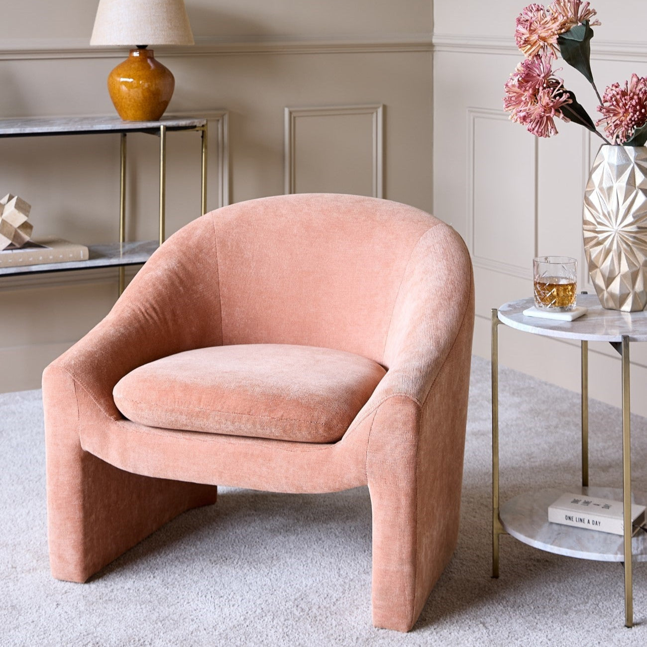 Rowley Occasional Chair - Blush | Outlet