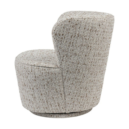 Roehampton Textured Slub Swivel Chair - Natural