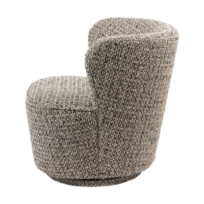 Roehampton Textured Slub Swivel Chair - Mocha