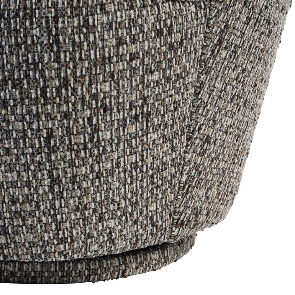 Roehampton Textured Slub Swivel Chair - Mocha