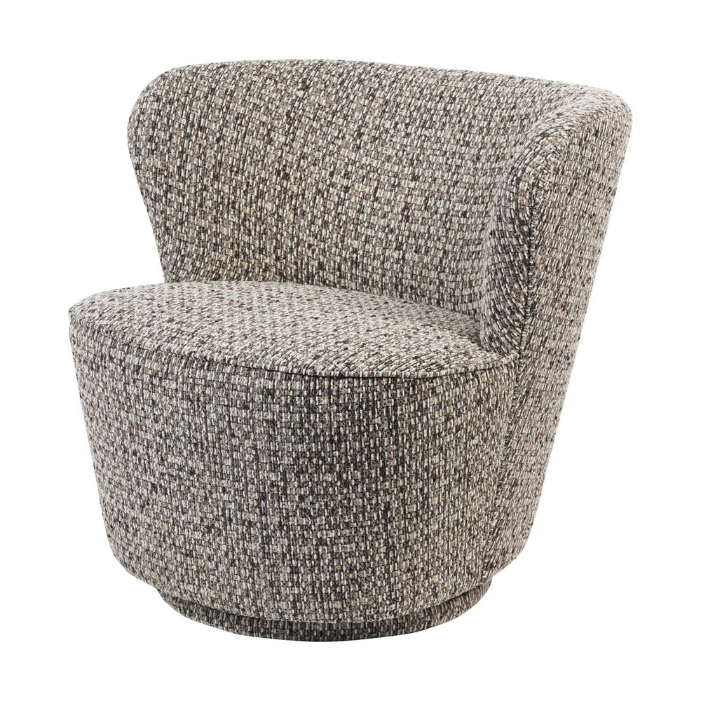 Roehampton Textured Slub Swivel Chair - Mocha
