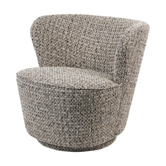 Roehampton Textured Slub Swivel Chair - Mocha