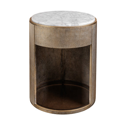 Belvedere Bedside Table - Aged Gold