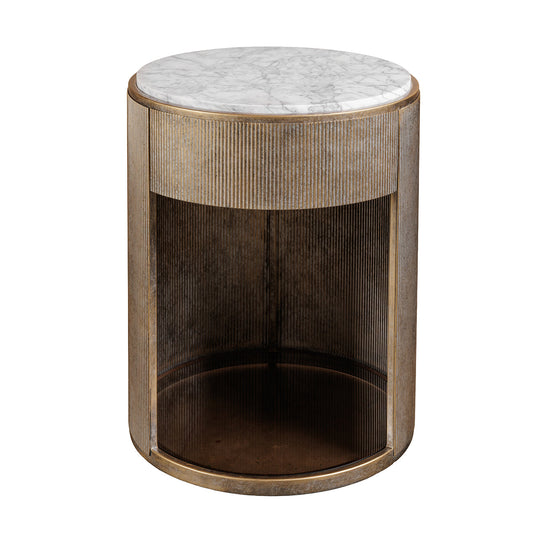 Belvedere Bedside Table - Aged Gold